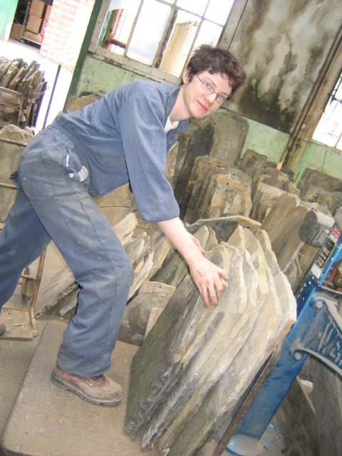 Jim weighing the stone out