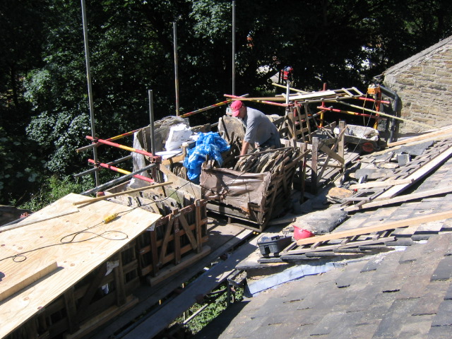 Once in place the stone was used according to size 